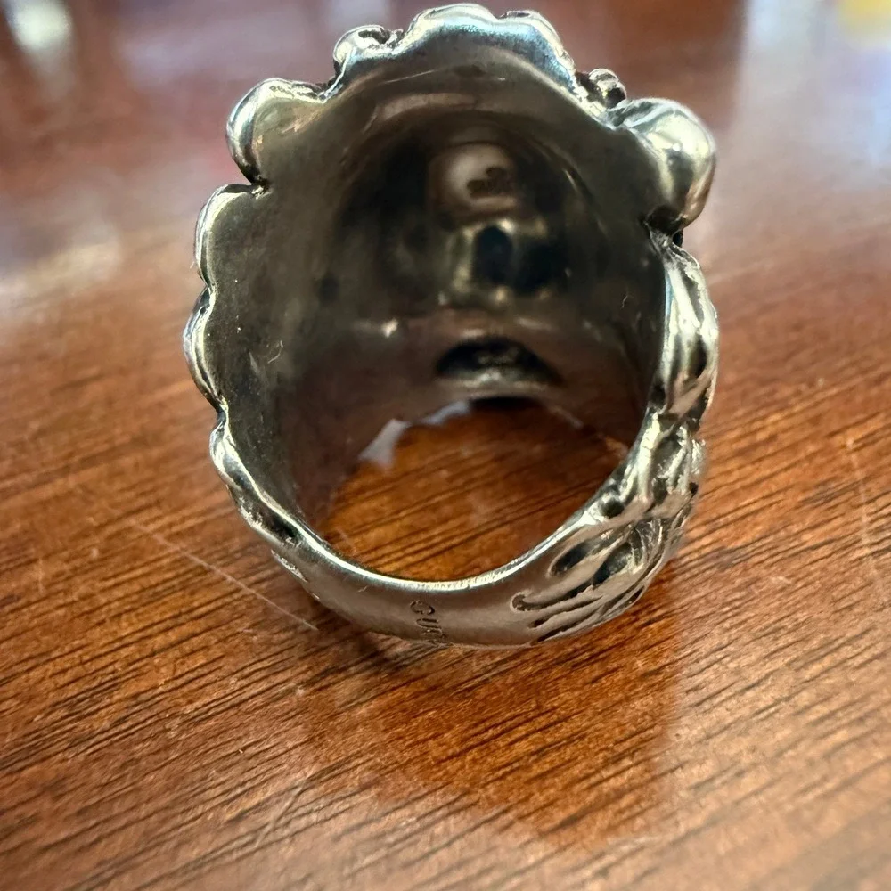 Gucci Silver-tone Brass Lion Head Ring‎ - IT Size 13 = 6.5 US (53mm)